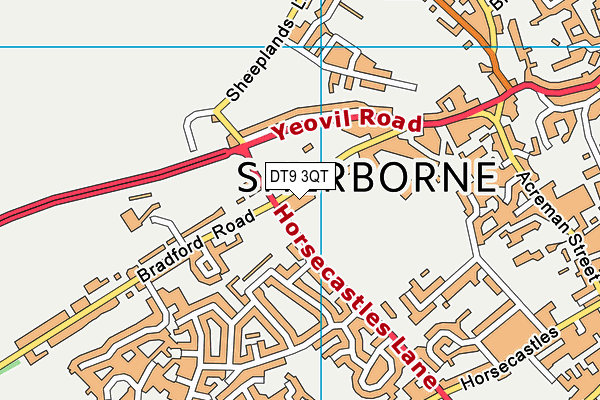 DT9 3QT map - OS VectorMap District (Ordnance Survey)