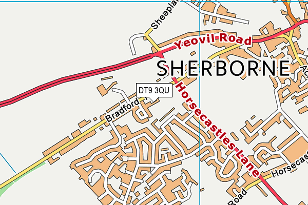 DT9 3QU map - OS VectorMap District (Ordnance Survey)