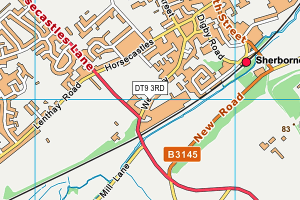 DT9 3RD map - OS VectorMap District (Ordnance Survey)