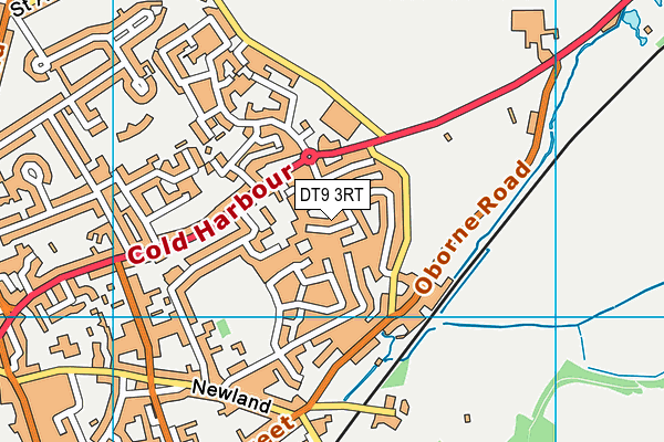 DT9 3RT map - OS VectorMap District (Ordnance Survey)