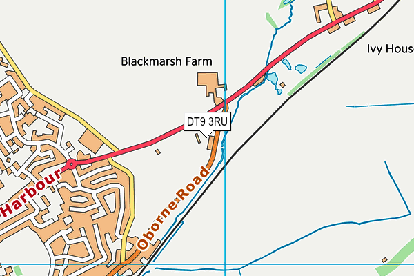 DT9 3RU map - OS VectorMap District (Ordnance Survey)