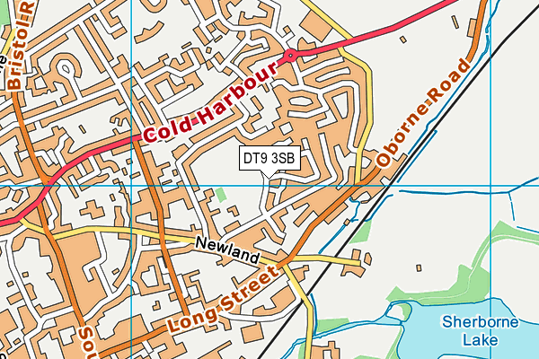 DT9 3SB map - OS VectorMap District (Ordnance Survey)