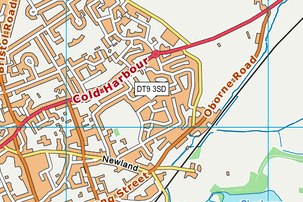 DT9 3SD map - OS VectorMap District (Ordnance Survey)