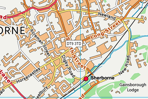 DT9 3TD map - OS VectorMap District (Ordnance Survey)