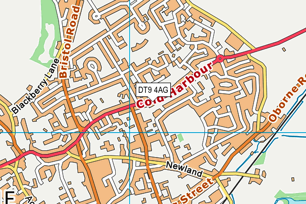 DT9 4AG map - OS VectorMap District (Ordnance Survey)