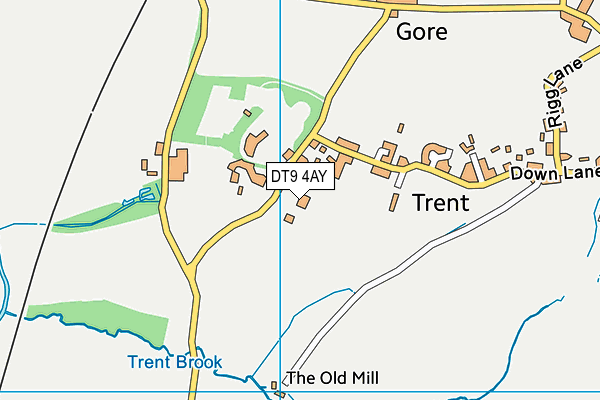 DT9 4AY map - OS VectorMap District (Ordnance Survey)