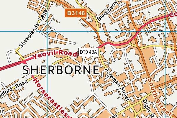 DT9 4BA map - OS VectorMap District (Ordnance Survey)