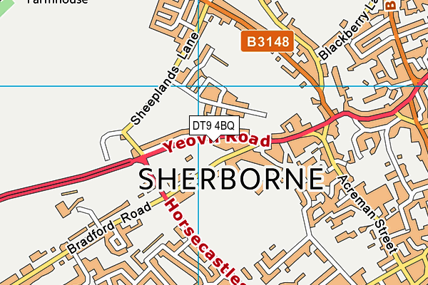 DT9 4BQ map - OS VectorMap District (Ordnance Survey)