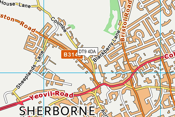 DT9 4DA map - OS VectorMap District (Ordnance Survey)