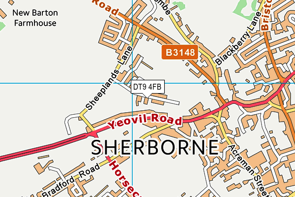 DT9 4FB map - OS VectorMap District (Ordnance Survey)