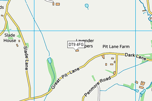 DT9 4FG map - OS VectorMap District (Ordnance Survey)