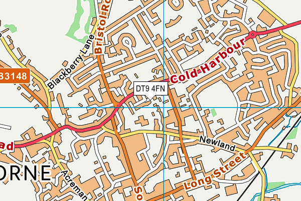 DT9 4FN map - OS VectorMap District (Ordnance Survey)