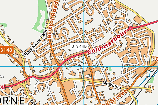 DT9 4HB map - OS VectorMap District (Ordnance Survey)