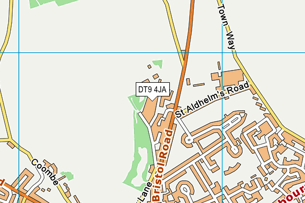 DT9 4JA map - OS VectorMap District (Ordnance Survey)