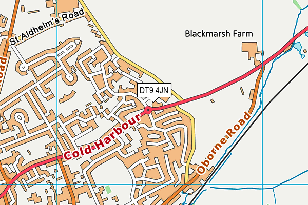 DT9 4JN map - OS VectorMap District (Ordnance Survey)