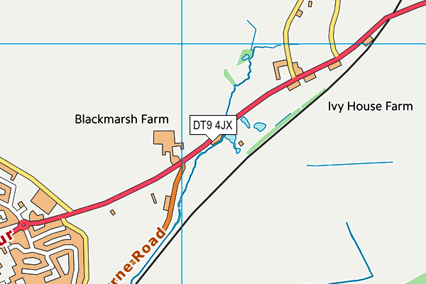 DT9 4JX map - OS VectorMap District (Ordnance Survey)