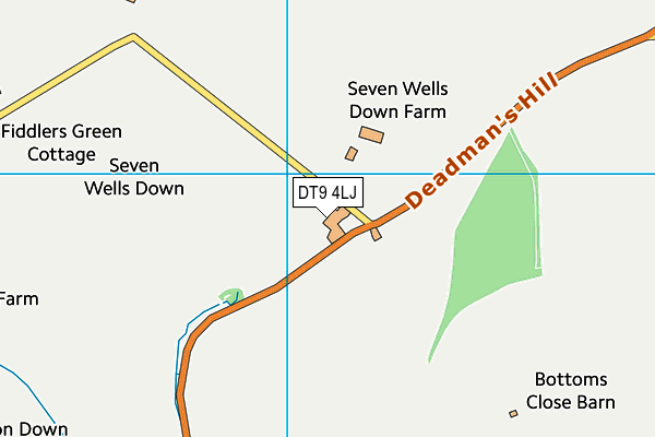 DT9 4LJ map - OS VectorMap District (Ordnance Survey)