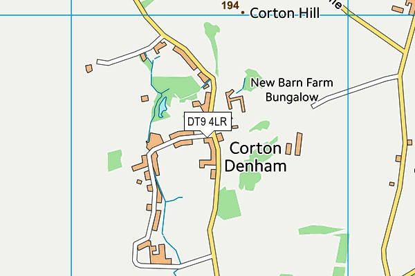 DT9 4LR map - OS VectorMap District (Ordnance Survey)