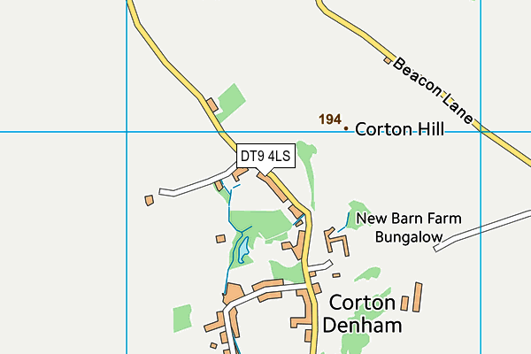 DT9 4LS map - OS VectorMap District (Ordnance Survey)