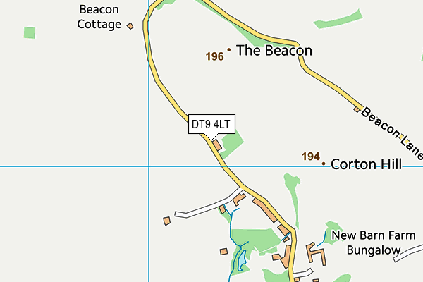 DT9 4LT map - OS VectorMap District (Ordnance Survey)