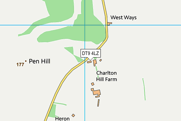 DT9 4LZ map - OS VectorMap District (Ordnance Survey)