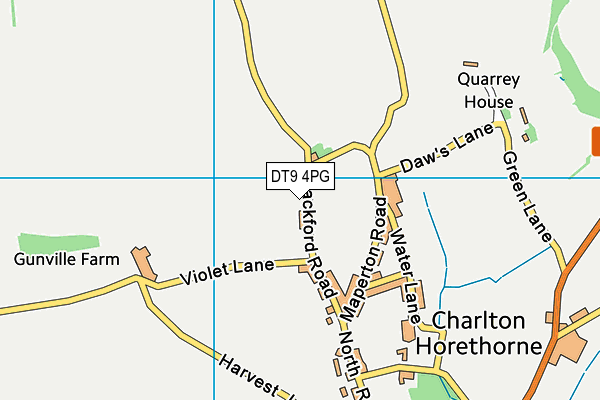 DT9 4PG map - OS VectorMap District (Ordnance Survey)