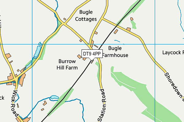 DT9 4PP map - OS VectorMap District (Ordnance Survey)