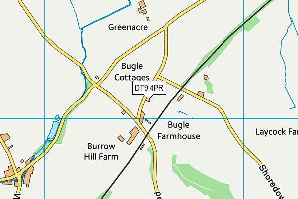 DT9 4PR map - OS VectorMap District (Ordnance Survey)