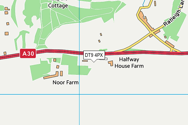 DT9 4PX map - OS VectorMap District (Ordnance Survey)