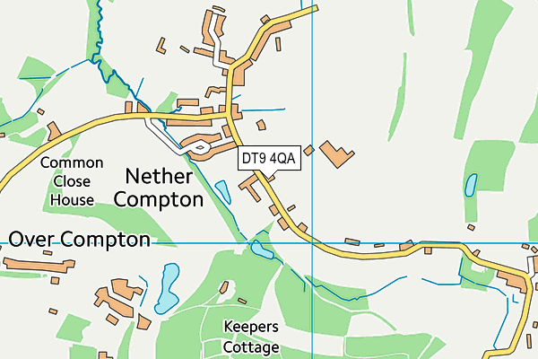 Nether Compton Playing Field map (DT9 4QA) - OS VectorMap District (Ordnance Survey)