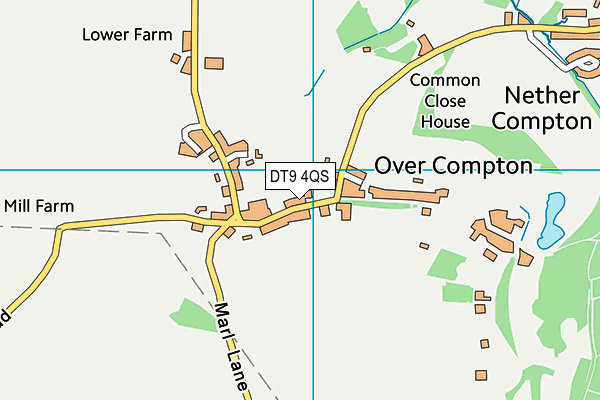 DT9 4QS map - OS VectorMap District (Ordnance Survey)