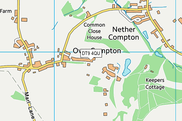 DT9 4QU map - OS VectorMap District (Ordnance Survey)