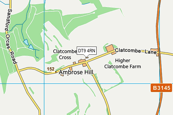 Sherborne Golf Club map (DT9 4RN) - OS VectorMap District (Ordnance Survey)
