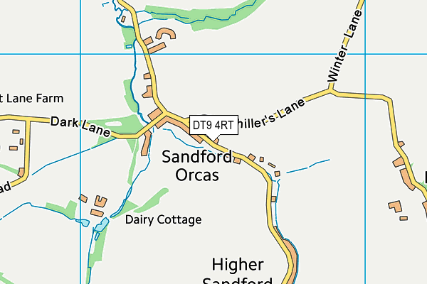 DT9 4RT map - OS VectorMap District (Ordnance Survey)