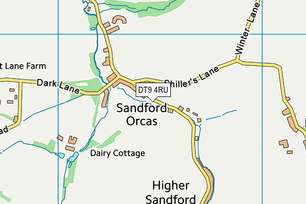 DT9 4RU map - OS VectorMap District (Ordnance Survey)