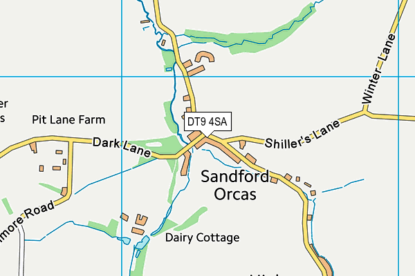 DT9 4SA map - OS VectorMap District (Ordnance Survey)