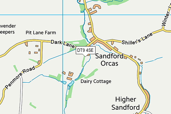 DT9 4SE map - OS VectorMap District (Ordnance Survey)