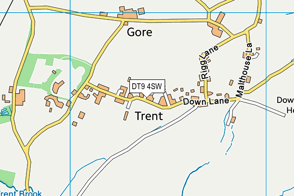 Trent Young's CofE Primary School map (DT9 4SW) - OS VectorMap District (Ordnance Survey)