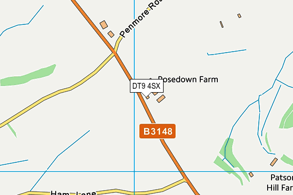 DT9 4SX map - OS VectorMap District (Ordnance Survey)