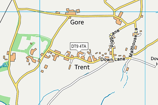 DT9 4TA map - OS VectorMap District (Ordnance Survey)