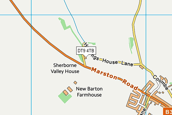 DT9 4TB map - OS VectorMap District (Ordnance Survey)