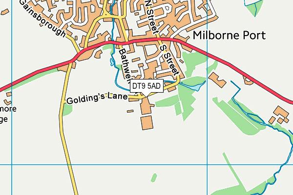 DT9 5AD map - OS VectorMap District (Ordnance Survey)