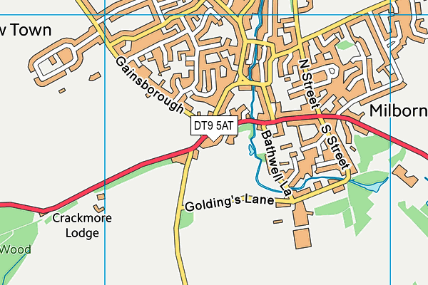 DT9 5AT map - OS VectorMap District (Ordnance Survey)