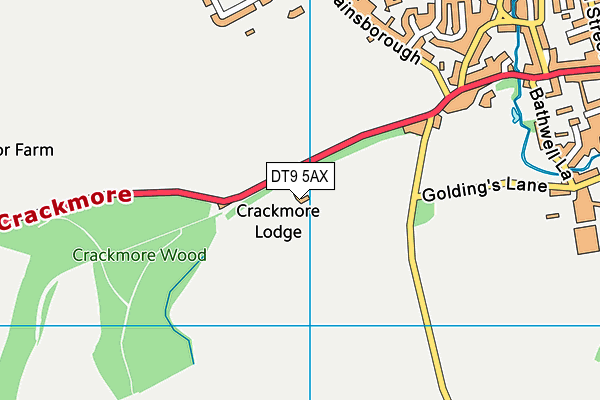 DT9 5AX map - OS VectorMap District (Ordnance Survey)