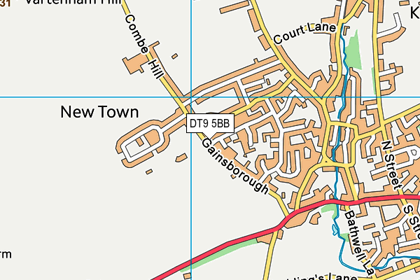 DT9 5BB map - OS VectorMap District (Ordnance Survey)