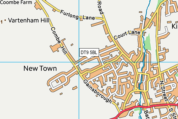 DT9 5BL map - OS VectorMap District (Ordnance Survey)