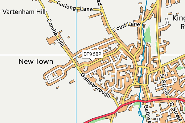 DT9 5BP map - OS VectorMap District (Ordnance Survey)