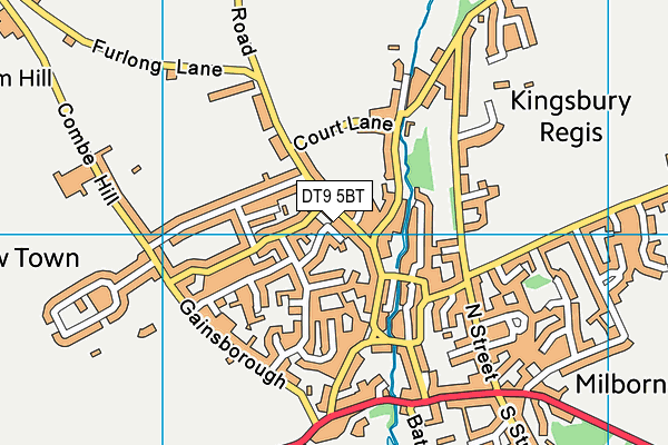 DT9 5BT map - OS VectorMap District (Ordnance Survey)