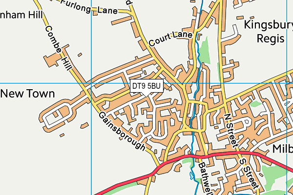 DT9 5BU map - OS VectorMap District (Ordnance Survey)