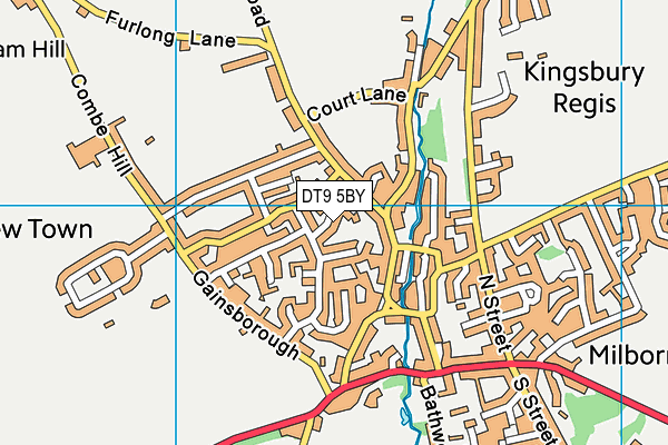 DT9 5BY map - OS VectorMap District (Ordnance Survey)